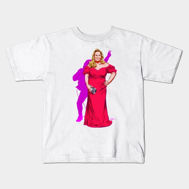 Rebel Wilson - An illustration by Paul Cemmick Kids T-Shirt by PLAYDIGITAL2020